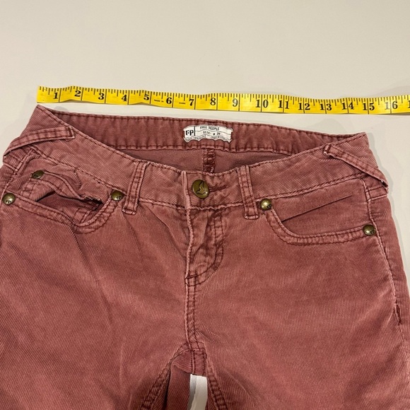 Free People Women's Pink Corduroy Jeans size 26 - Picture 5 of 6